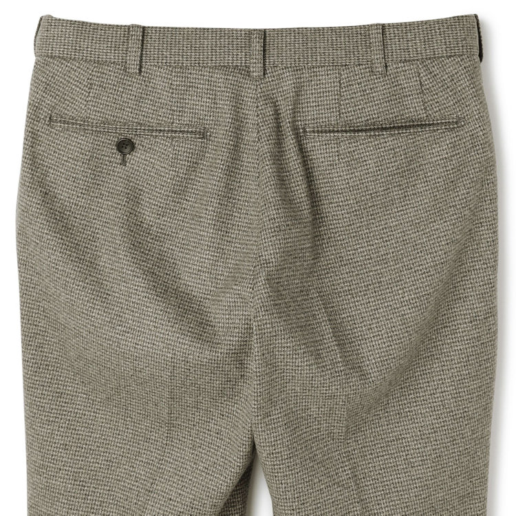 シルバーライン 【5DAYS CLOSET】【RBC】【秋冬】1タックテーパードパンツ/カーキ×チェック/ウエストムーブ/※裾上げ必要 黄淡色