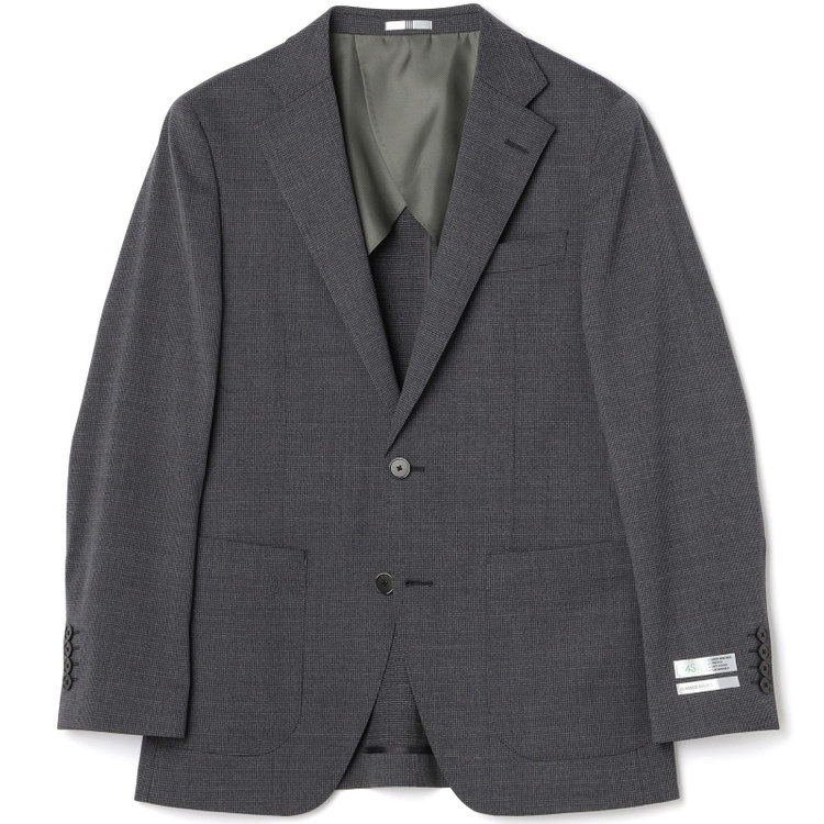 シルバーライン 【4S CROSS】【年間】セットアップジャケット/グレー×ハウンドトゥース/パッチポケット グレー中間