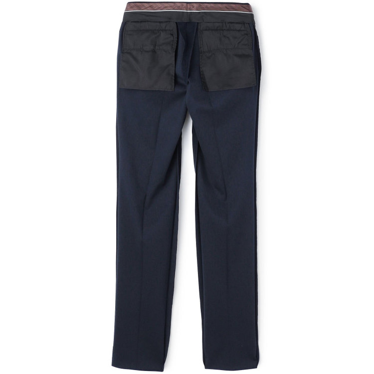 シルバーライン 【5DAYS CLOSET】【RBC】【秋冬】1タックテーパードパンツ/ネイビー×コーデュロイ/ウエストムーブ仕様/4S SUSTAINABLE/※裾上げ必要 紺中間