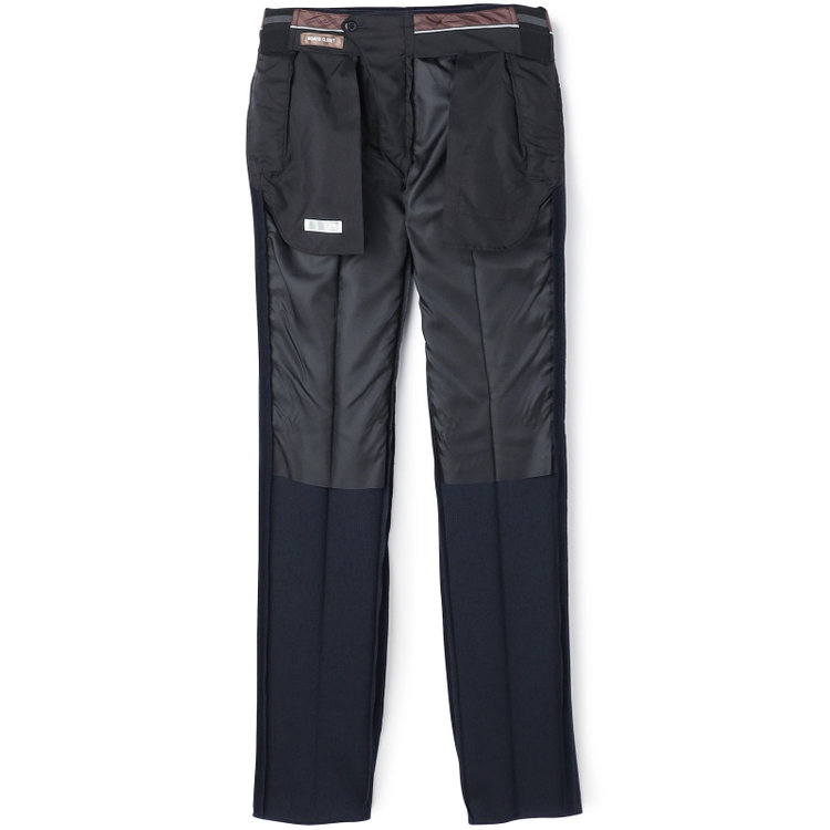 シルバーライン 【5DAYS CLOSET】【RBC】【秋冬】1タックテーパードパンツ/ネイビー×コーデュロイ/ウエストムーブ仕様/4S SUSTAINABLE/※裾上げ必要 紺中間
