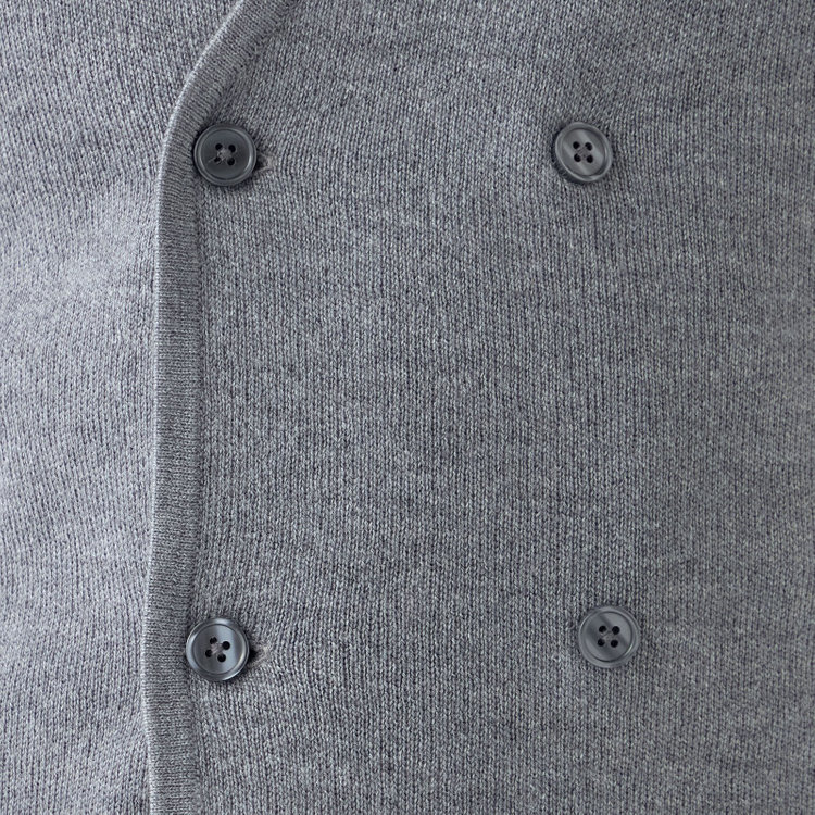 スーツセレクト 【RBC】【秋冬】ミラノリブ ニットダブルジレ(ベスト)/グレー グレー中間