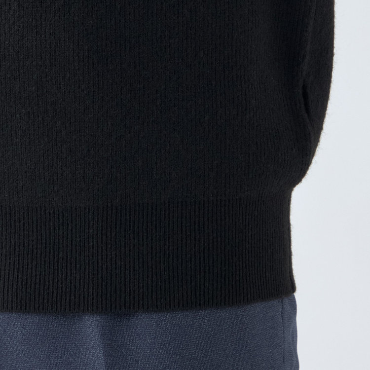 ソノタ 【RBC】【秋冬】片畦編みウールブレンド ミドルウエイトタートルネックニットセーター/ブラック 黒