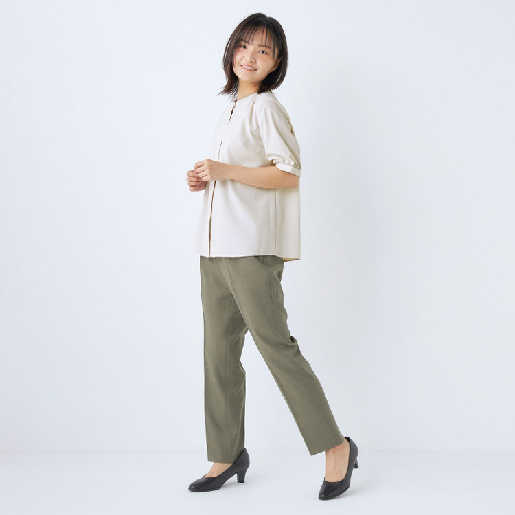 シルバーライン 【SILVER LINE】【【年間】1釦シングルパンツスーツ/グリーン/ウォッシャブル/Naturemier/※パンツ裾上げ済仕様 緑中間