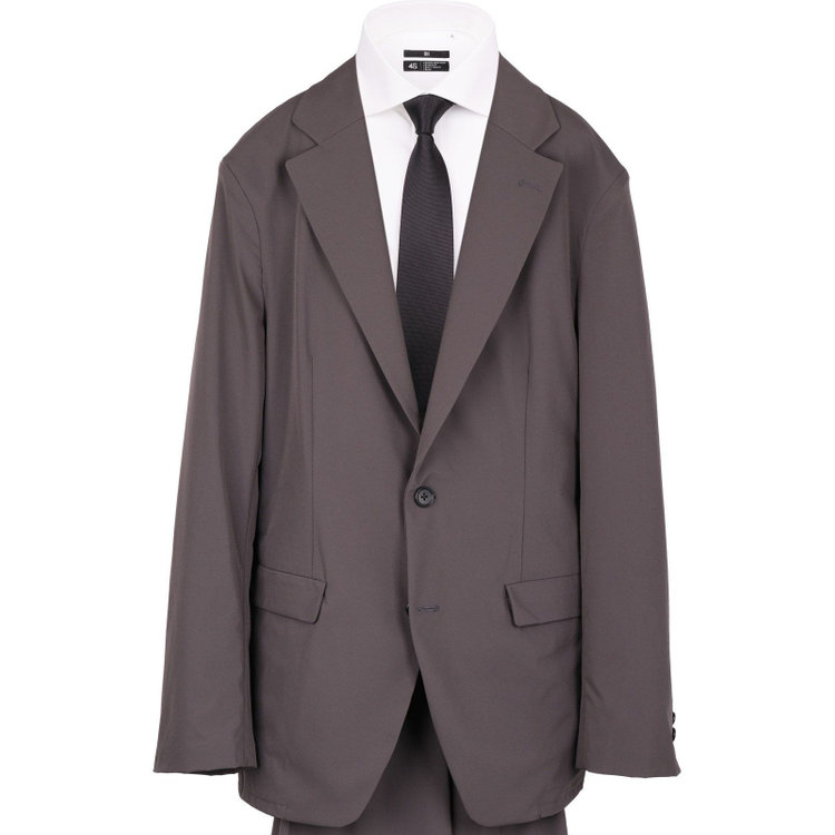 スーツセレクト 【WEB限定/OUTLET】【RBC】【春夏】2釦シングルスーツ 1タック/グレー/ドローコード&ウエストシャーリング/※パンツ裾上げ済仕様 グレー系(灰)