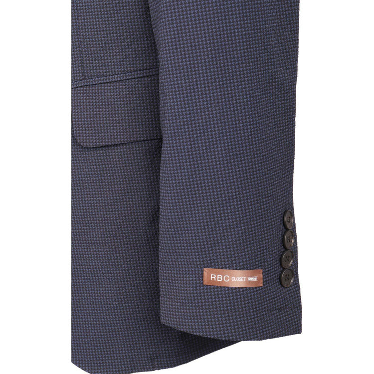 スーツセレクト 【WEB限定/OUTLET】【RBC】【春夏】2釦ジャケット/ネイビー＆ブラック×ハウンドトゥース ネイビー系(紺)