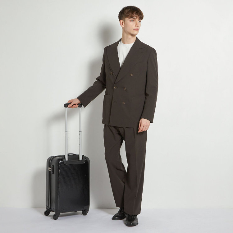 シルバーライン 【RBC】【春夏】6釦2掛けダブルジャケット/ブラウン×サッカー/パッチポケット/4S AIR 茶濃色