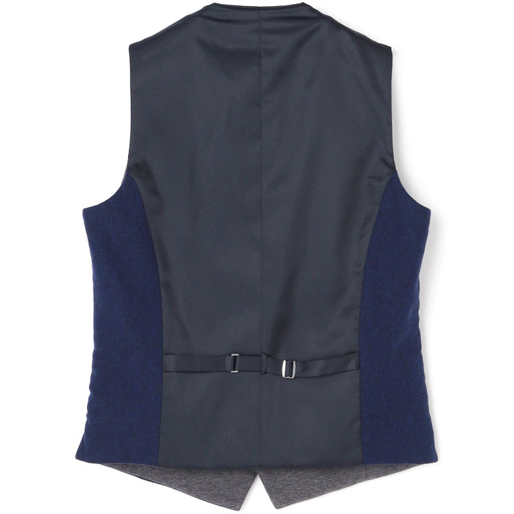 シルバーライン 【WEB限定/OUTLET】【SL】【秋冬】リバーシブルジレ(ベスト)/ネイビー＆グレー/NANO-HEAT 紺中間