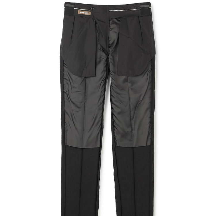 シルバーライン 【RBC】【春夏】ポリエステル1タックテーパードパンツ/ブラック/ウエストムーブ仕様/4S SUSTAINABILITY&ECOLOGY FABRIC/※裾上げ必要 黒