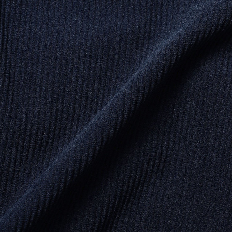 シルバーライン 【5DAYS CLOSET】【RBC】【秋冬】1タックテーパードパンツ/ネイビー×コーデュロイ/ウエストムーブ仕様/4S SUSTAINABLE/※裾上げ必要 紺中間
