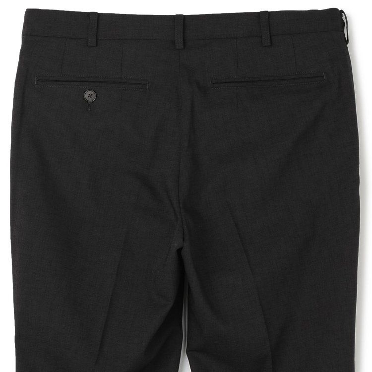 シルバーライン 【RBC】【春夏】ポリエステル1タックテーパードパンツ/ブラック/ウエストムーブ仕様/4S SUSTAINABILITY&ECOLOGY FABRIC/※裾上げ必要 黒