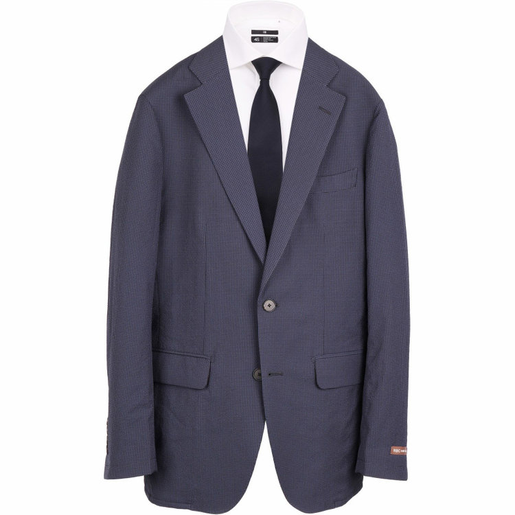 スーツセレクト 【WEB限定/OUTLET】【RBC】【春夏】2釦ジャケット/ネイビー＆ブラック×ハウンドトゥース ネイビー系(紺)