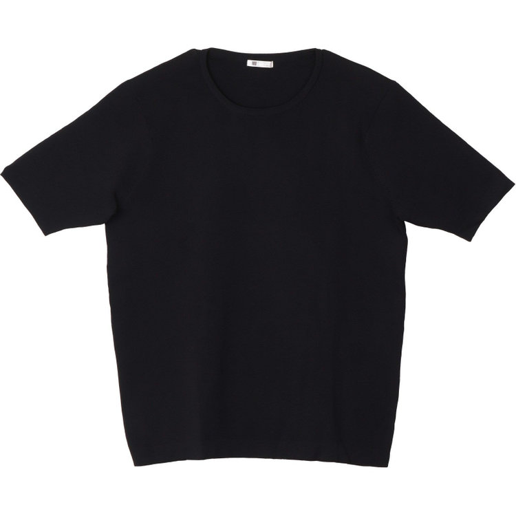 スーツセレクト 【RBC】【半袖】クルーネックニットTシャツ/ブラック/RENU ブラック系(黒)