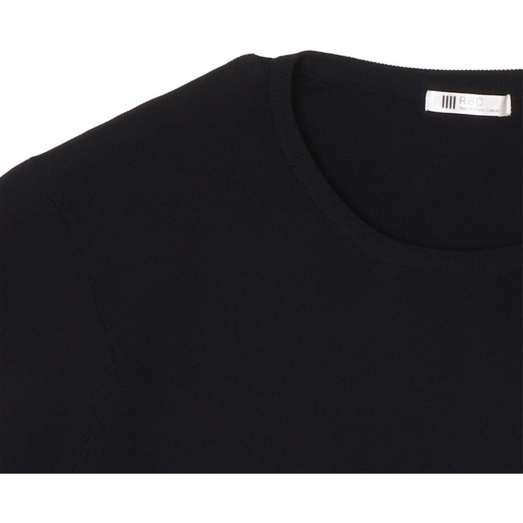 スーツセレクト 【発送在庫あり】【RBC】【半袖】クルーネックニットTシャツ/ブラック/RENU ブラック系(黒)