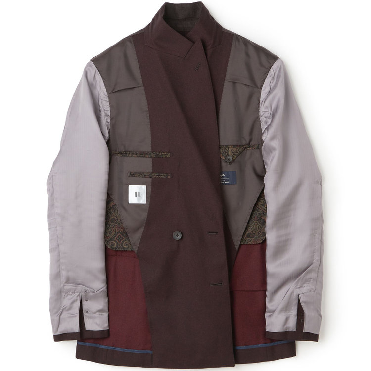 シルバーライン 【発送在庫あり】 【CLASSICO TAPERED】【秋冬】6釦2掛けダブルスーツ 2タック/ダークワイン/MARZOTTO/※裾上げ必要 赤濃色