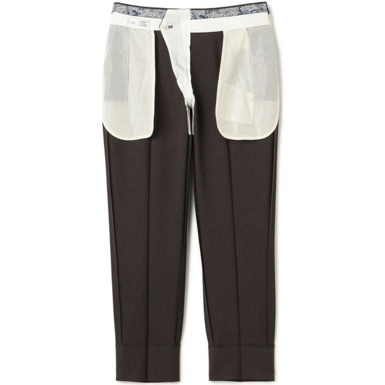 シルバーライン 【CLASSICO TAPERED】【春夏】1タックテーパードパンツ/ブラウン/ウエストムーブ仕様/4S SUSTAINABILITY&ECOLOGY FABRIC/※裾上げ済仕様 茶中間
