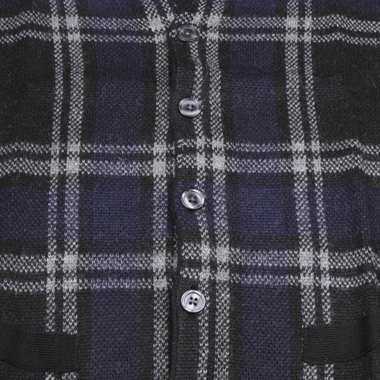 ブラックライン 【WEB限定/OUTLET】【SL】ニットジレ/ブラック＆グレー×チェック/RAUMER italia ブラック系(黒)