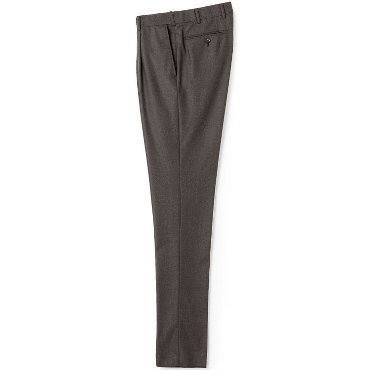 シルバーライン 【発送在庫あり】【CLASSICO TAPERED】【秋冬】2釦シングルスーツ 1タック/ブラウン/Ermenegildo Zegna LOOP woven in italy/※裾上げ必要 茶濃色
