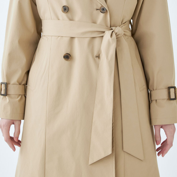 スーツセレクト 【SUIT SELECT×Samantha Thavasa】バックプリーツ トレンチコート/ベージュ 茶淡色