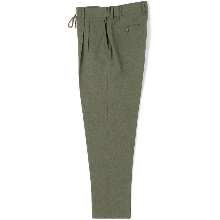 シルバーライン 【RBC】【春夏】3釦段返りシングルスーツ 2タック/カーキ/パッチポケット/ドローコード&ウエストシャーリング/※パンツ裾上げ済仕様 緑中間