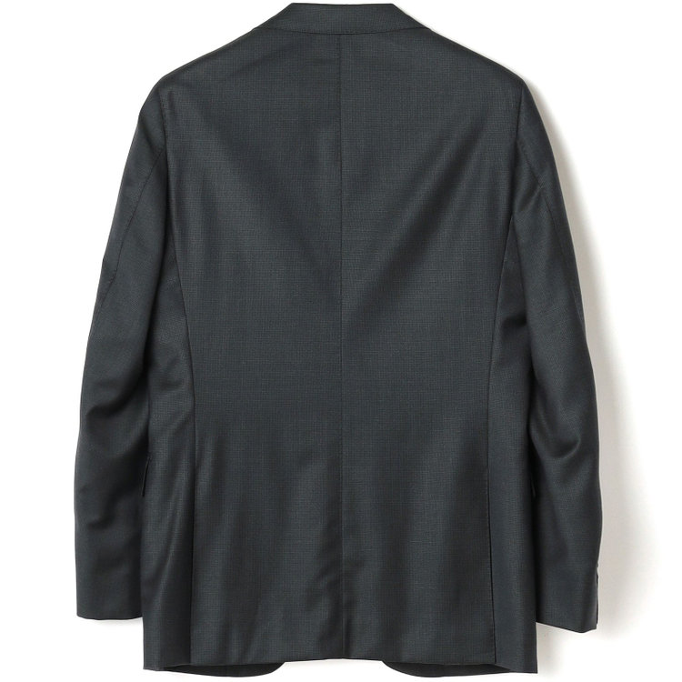 シルバーライン 【CLASSICO TAPERED】【秋冬】2釦シングルスーツ 1タック/ダークグリーン ×メランジ調ハウンドトゥース柄/ウエストムーブ/Ermenegildo Zegna Traveller /※裾上げ必要 緑濃色