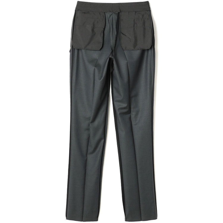 シルバーライン 【CLASSICO TAPERED】【秋冬】2釦シングルスーツ 1タック/ダークグリーン ×メランジ調ハウンドトゥース柄/ウエストムーブ/Ermenegildo Zegna Traveller /※裾上げ必要 緑濃色
