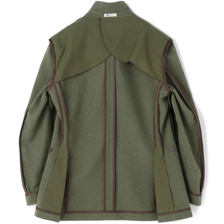 シルバーライン 【RBC】【春夏】3釦段返りシングルスーツ 2タック/カーキ/パッチポケット/ドローコード&ウエストシャーリング/※パンツ裾上げ済仕様 緑中間