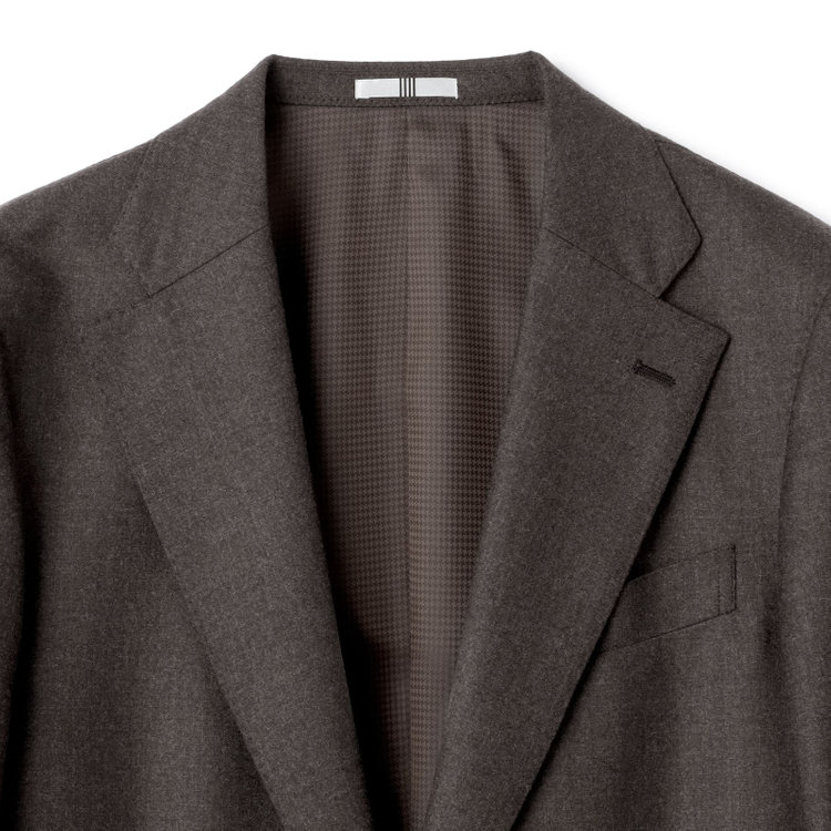シルバーライン 【発送在庫あり】【CLASSICO TAPERED】【秋冬】2釦シングルスーツ 1タック/ブラウン/Ermenegildo Zegna LOOP woven in italy/※裾上げ必要 茶濃色