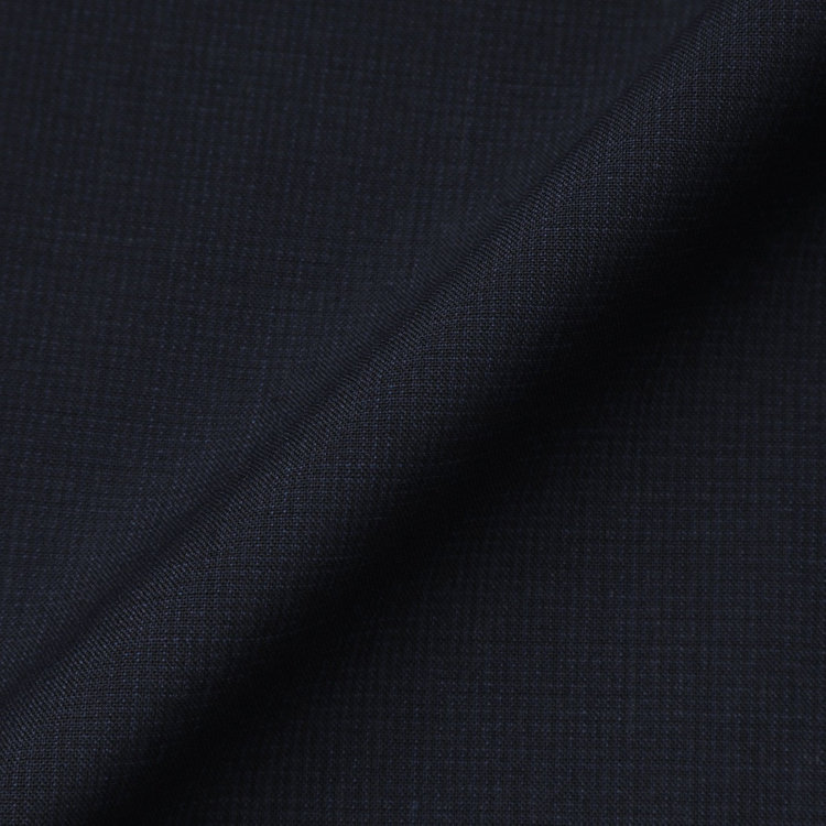 ブラックライン 【KSW】【春夏】スペアパンツ付き/2釦シングルスーツ 0タック/ネイビー×チェック/WASHABLE SUIT/※パンツ裾直し必要 紺中間