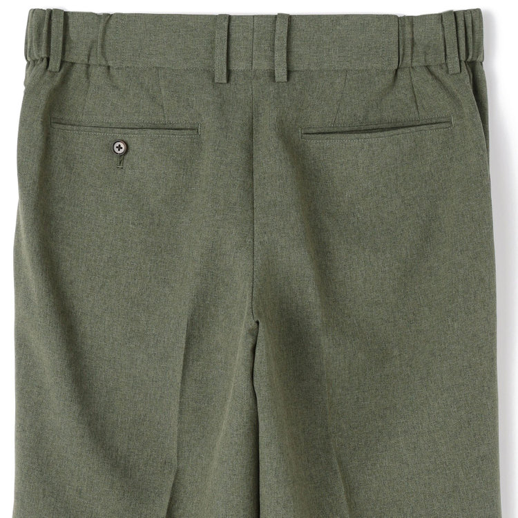 シルバーライン 【RBC】【春夏】3釦段返りシングルスーツ 2タック/カーキ/パッチポケット/ドローコード&ウエストシャーリング/※パンツ裾上げ済仕様 緑中間