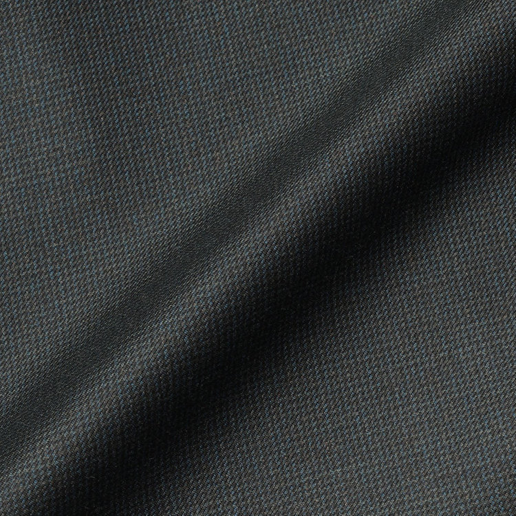 シルバーライン 【CLASSICO TAPERED】【秋冬】2釦シングルスーツ 1タック/ダークグリーン ×メランジ調ハウンドトゥース柄/ウエストムーブ/Ermenegildo Zegna Traveller /※裾上げ必要 緑濃色