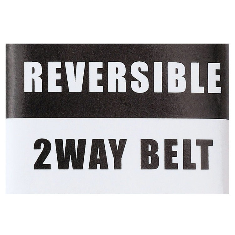 シルバーライン 【2WAY:両面対応】ピンバックルベルト 2.7cm幅/ブラウン&ブラック(ウエスト91cmまで対応) 茶中間