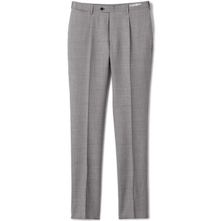 シルバーライン 【CLASSICO TAPERED】【春夏】ウール 1タックテーパードパンツ/グレー/ウエストムーブ/※裾上げ必要 グレー淡色