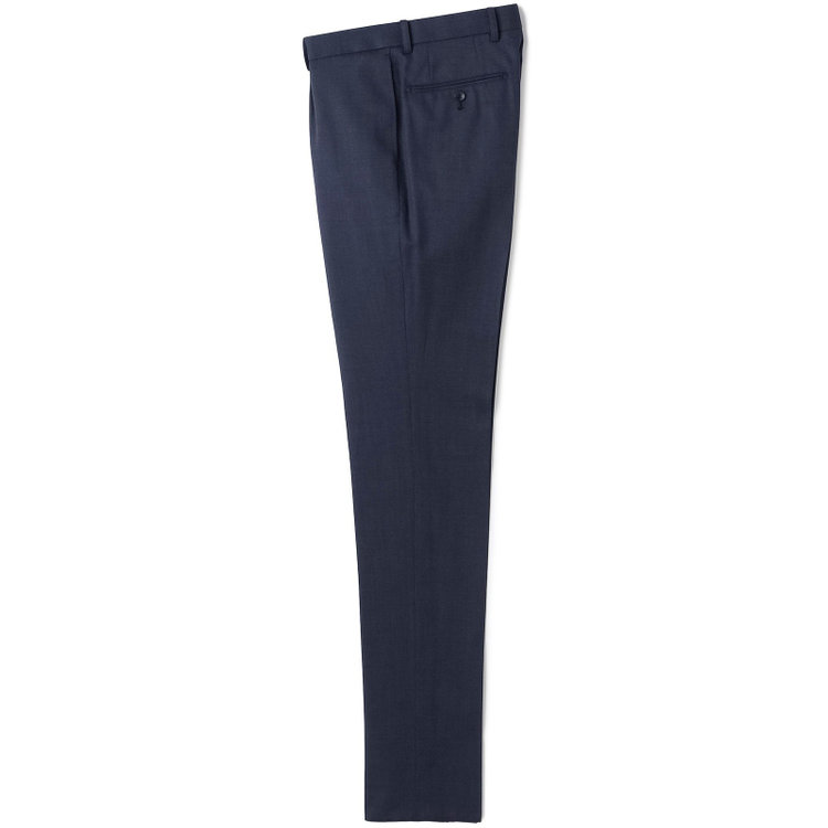 シルバーライン 【CLASSICO TAPERED】【年間】2釦シングルスリーピーススーツ 1タック/ネイビー×ピンドット/※裾上げ必要 紺中間