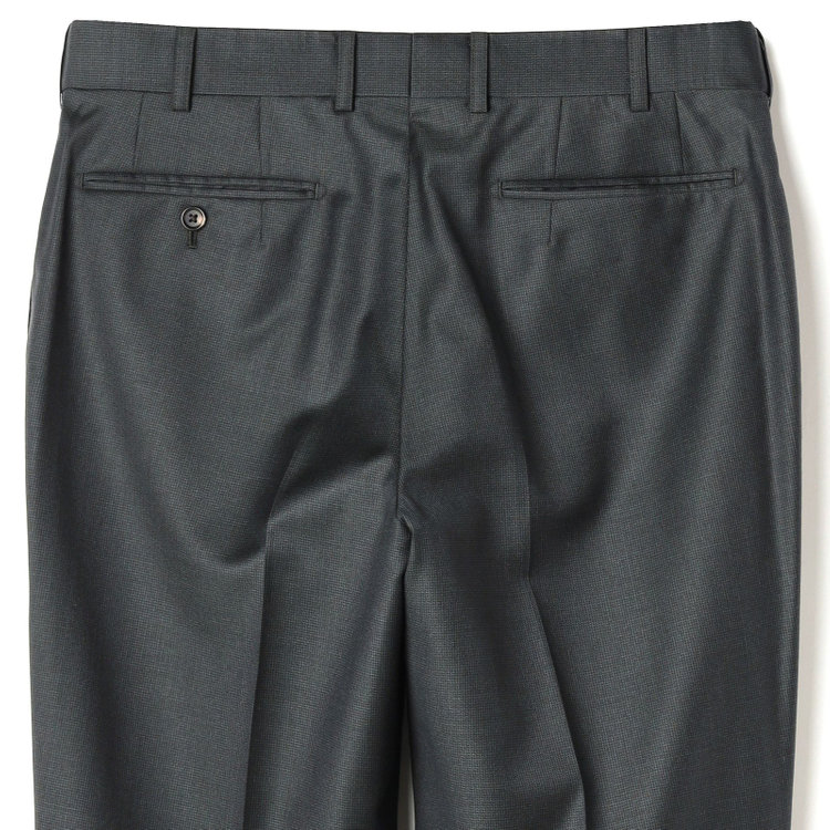 シルバーライン 【CLASSICO TAPERED】【秋冬】2釦シングルスーツ 1タック/ダークグリーン ×メランジ調ハウンドトゥース柄/ウエストムーブ/Ermenegildo Zegna Traveller /※裾上げ必要 緑濃色