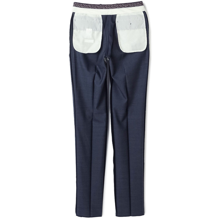 シルバーライン 【CLASSICO TAPERED】【年間】2釦シングルスリーピーススーツ 1タック/ネイビー×ピンドット/※裾上げ必要 紺中間