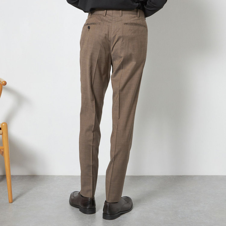 シルバーライン 【CLASSICO TAPERED】【春夏】2釦シングルスーツ 1タック/ブラウン/ウエストムーブ/REDA ACTIVE/NEW ZEALAND MERINO/SHOWER CLEAN/※パンツ裾上げ済仕様 茶淡色