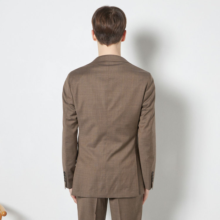 シルバーライン 【CLASSICO TAPERED】【春夏】2釦シングルスーツ 1タック/ブラウン/ウエストムーブ/REDA ACTIVE/NEW ZEALAND MERINO/SHOWER CLEAN/※パンツ裾上げ済仕様 茶淡色
