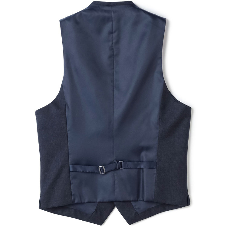 シルバーライン 【CLASSICO TAPERED】【年間】2釦シングルスリーピーススーツ 1タック/ネイビー×ピンドット/※裾上げ必要 紺中間