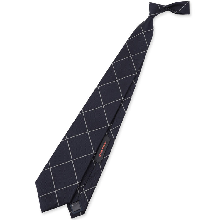 シルバーライン 【SL】シルクチェックネクタイ 8.5cm幅/ネイビー/JAPAN MADE その他