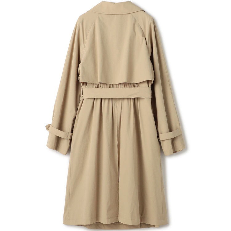 スーツセレクト 【SUIT SELECT×Samantha Thavasa】バックプリーツ トレンチコート/ベージュ 茶淡色