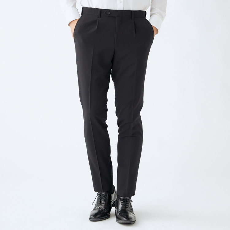 シルバーライン 【CLASSICO TAPERED】【春夏】コーディネートパンツ付き/2釦シングルスーツ 1タック/グレー×チェック+ブラックソリッドパンツ/ウエストムーブ/4S SUSTAINABILITY/BREATH EFFECT AIR/※パンツ裾上げ済仕様 グレー淡色