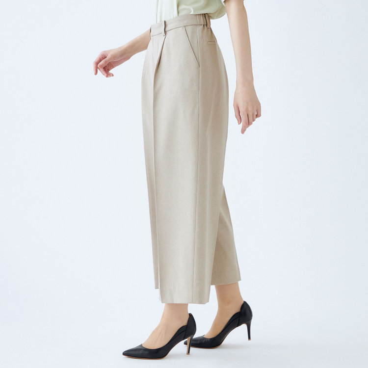 シルバーライン 【SL】【年間】ガウチョパンツ/ベージュ/ウォッシャブル 茶淡色