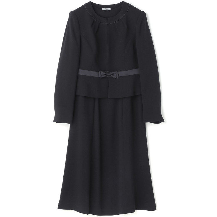 ソノタ 【SL】【年間】ノーカラー前開きアンサンブルレディースフォーマル 黒