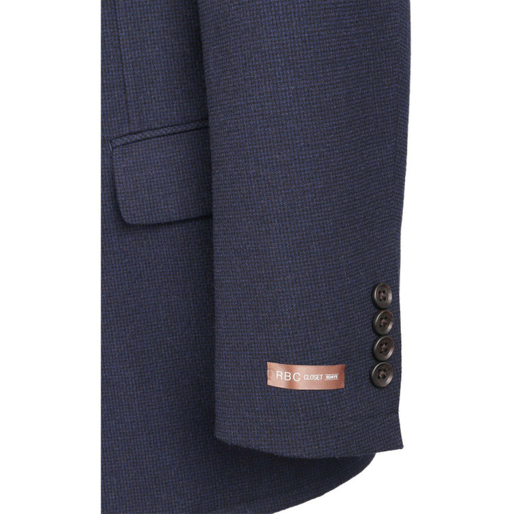 スーツセレクト 【発送在庫あり】【RBC】【秋冬】2釦ジャケット/ネイビー＆ブラック×ハウンドトゥース/ウォッシャブル ネイビー系(紺)