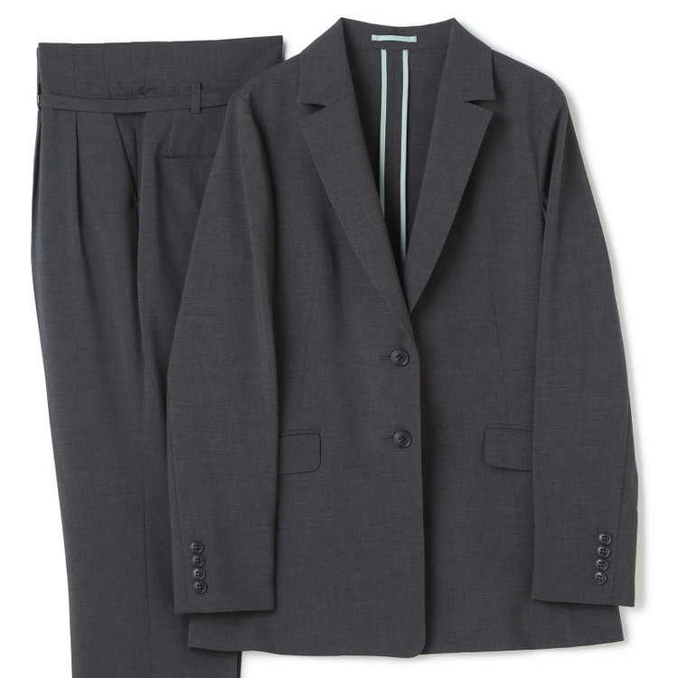 シルバーライン 【SL】【年間】2釦シングルパンツスーツ/グレー/ウォッシャブル/Naturemier/※パンツ裾上げ済仕様 グレー濃色