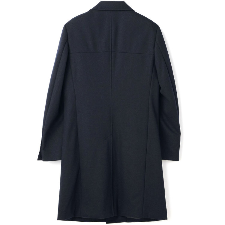 ブラックライン 【発送在庫あり】【SKINNY】ウールブレンドニットチェスターコート/ネイビー/4S 紺中間