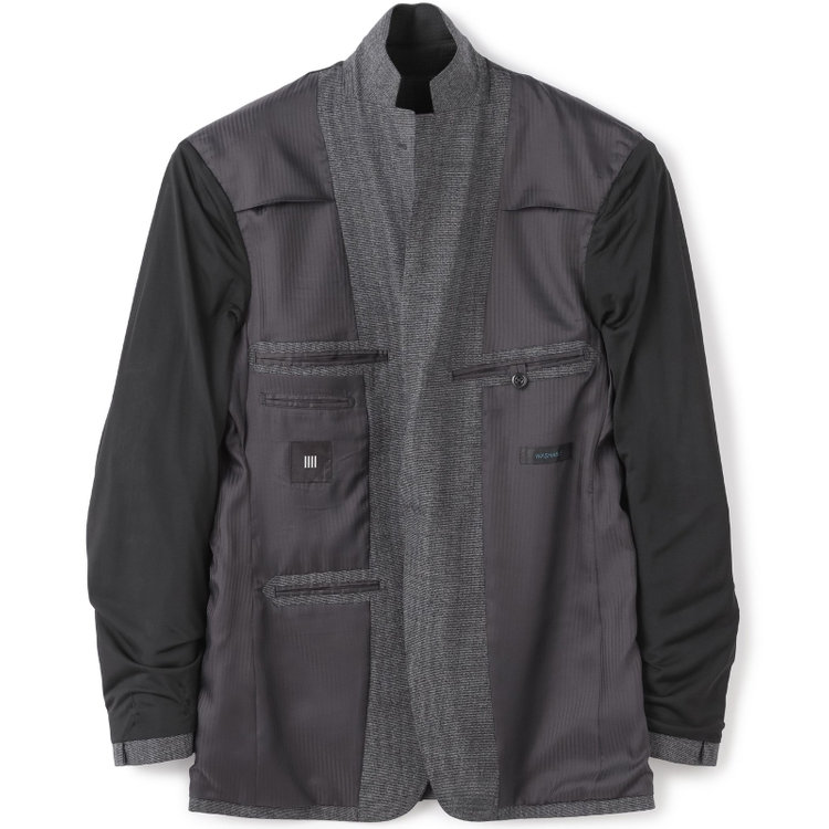 ブラックライン 【KSW】【春夏】スペアパンツ付き/2釦シングルスーツ 0タック/グレー/※裾上げ必要 グレー中間