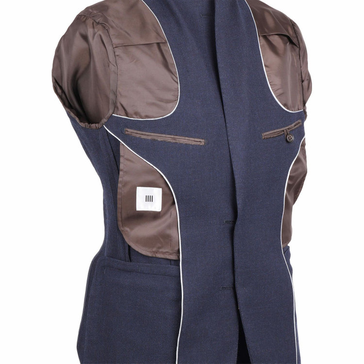 スーツセレクト 【発送在庫あり】【RBC】【秋冬】2釦ジャケット/ネイビー＆ブラック×ハウンドトゥース/ウォッシャブル ネイビー系(紺)