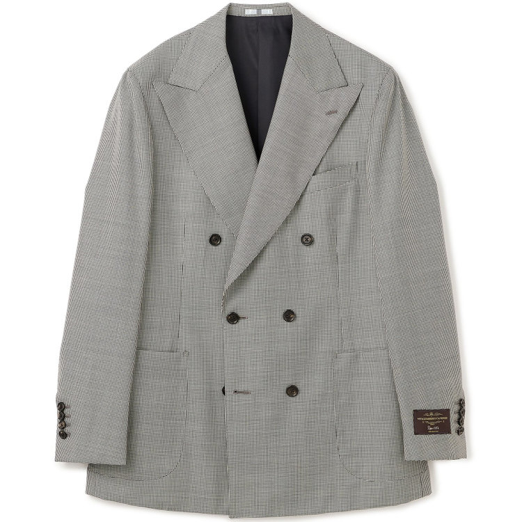 【Take.it.easy】6釦2掛けダブルジャケット/ハウンドトゥース/CANONICO 1663 fabric made in italy