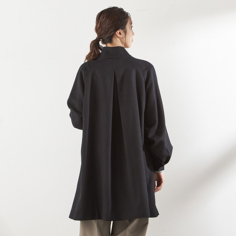 ブラックライン スタンドカラーテントシルエットコート 黒